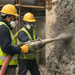 Explore About Guniting process applied for concrete surface repair and structural strengthening in India
