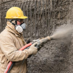 RCC wall concrete guniting for structural retrofitting and concrete strengthening using guniting services